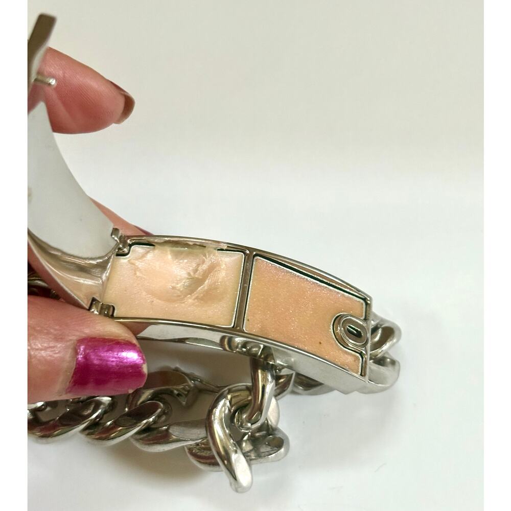 Dior Silver Chain Bracelet with Hidden Lipstick – Rare Collector’s Piece